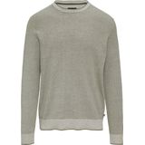 QS - Trui - Olijfgroen - Knitwear - Geribbelde Kraag, Lange Mouw
