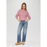 Verkorte trui met raglanmouwen roze XS, roze, XS