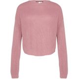 Verkorte trui met raglanmouwen roze XS, roze, XS