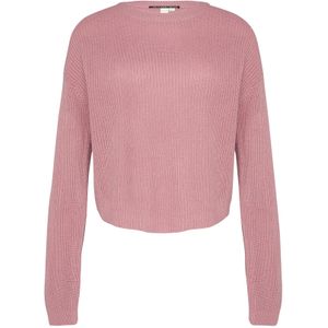 Verkorte trui met raglanmouwen roze XS, roze, XS