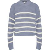 Gebreide Trui - Effen - Knitwear - Ronde Hals - Lange Mouw