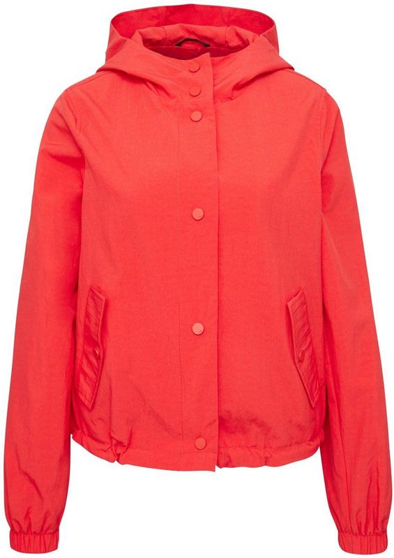 QS - Nylon Jas - Chilirood - Met Capuchon - Verstelbare Zoom