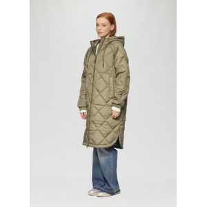 QS - Jas - Olijfgroen - Oversized Pasvorm - Met Vaste Capuchon