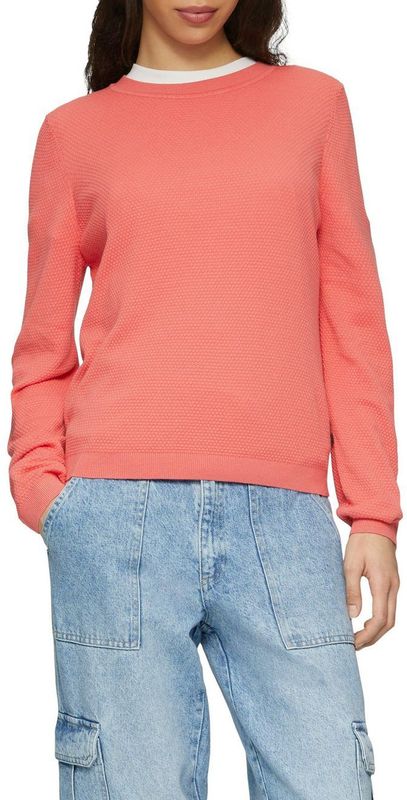 Q/S designed by - Trui - Rood - Tricot-look