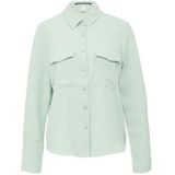 Blouse - Effen - Crêpe - Lange Mouw - Normale Pasvorm