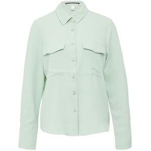 Blouse - Effen - Crêpe - Lange Mouw - Normale Pasvorm