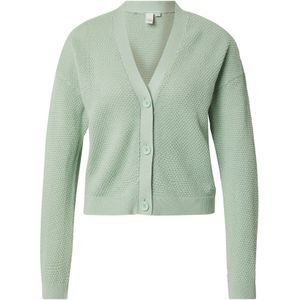 QS - Cardigan - Lichtgroen - Met Motief en Knopen