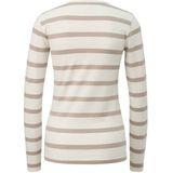 Q/S by s.Oliver - Top - Ecru - Katoen, Polyester, Elastine - Lange Mouwen, Ronde Hals