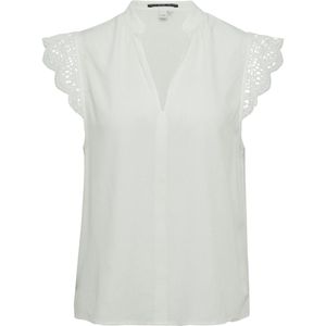 Blousetop - Licht - Mouwloos - Kanten Details