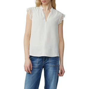 Imprimé - Top - Wit - 100% Viscose - Diepe V-hals
