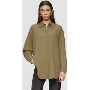 Blouse - Effen - Linnen - Lange Mouw - Losse Pasvorm