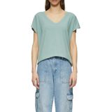 Q/S designed by - T-shirt - Zwart - Met Kant bij de Hals