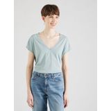 Q/S designed by - T-shirt - Lind green - Met Kant Bij De Hals