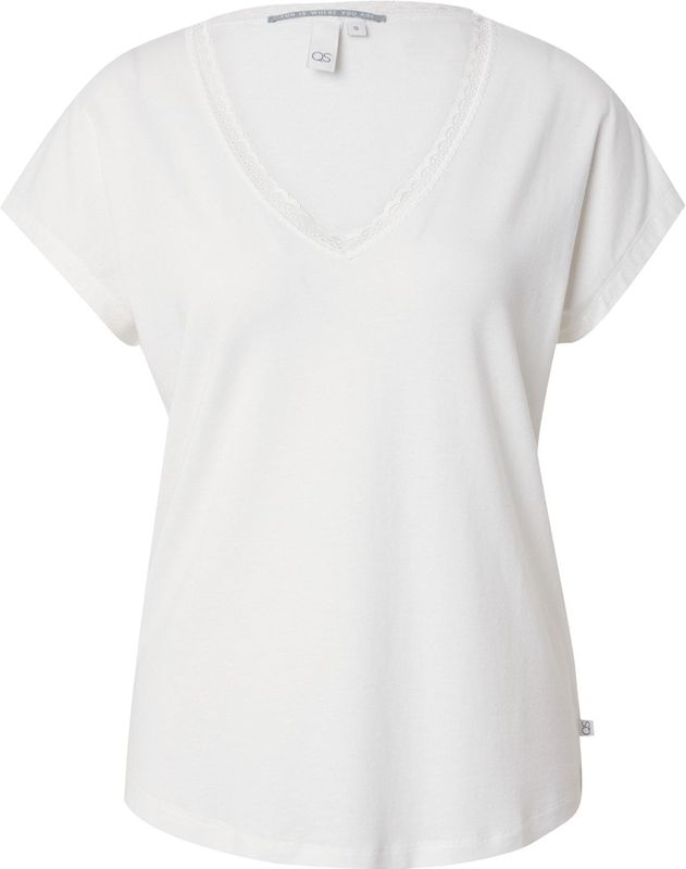 Q/S by s.Oliver - Top - Wit - Korte Mouwen - V-hals