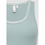 Geribde Top - Grijs-Groen - Slim Fit - Zacht en Elastisch