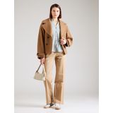 Blouse - Geweven Stof - Lichte Kwaliteit - Ronde Hals - Plooi Op Rug