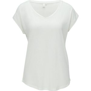 Q/S designed by - T-shirt - Groen - Katoen - V-hals - Korte Mouwen