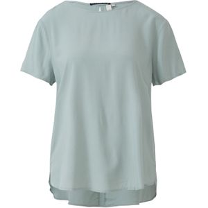 Q/S designed by - Blouse - Lind green - Korte Mouwen - Regular Fit