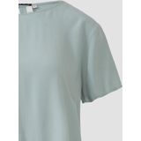 QS - Blouseshirt - Mintgroen - Effen - Knoopsluiting - Kwartmouw