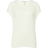 QS - Shirt - Wit - Effen - Kwartmouw - Losse Pasvorm