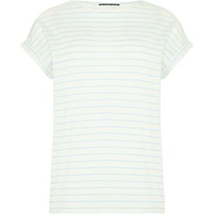 Q/S designed by - Shirt - Korte Mouwen - Lichtblauw - Met Mouwomslagen