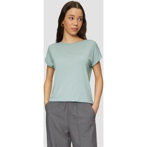 QS - Shirt - Petrol - Losse Pasvorm - Kwartmouw