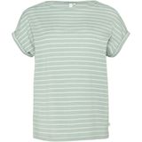 Q/S designed by - T-shirt - Zwart - Korte Mouwen - Met Mouwomslagen