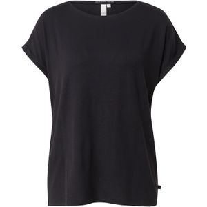 Q/S designed by - T-shirt - Zwart - Korte Mouwen - Met Mouwomslagen