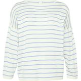 Q/S designed by - Trui - Blauw - 3/4 Mouwen - Gestreept Patroon