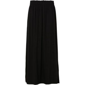 Viscose Maxirok - Zwart - Ruches - Elastische Tailleband