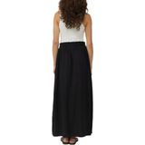 Viscose Maxirok - Zwart - Ruches - Elastische Tailleband