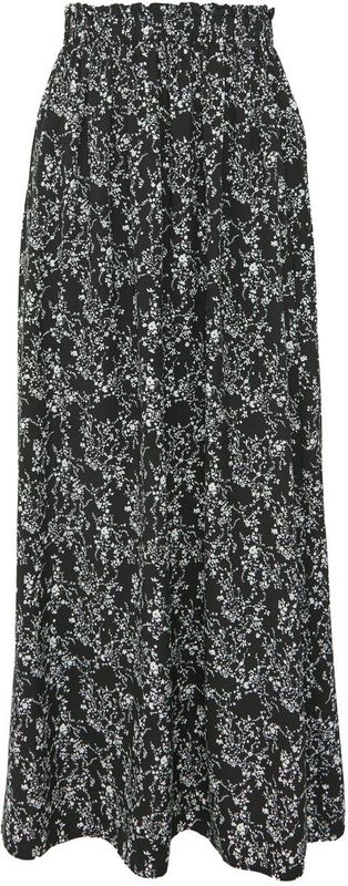 Viscose Maxirok - Zwart - Ruches - Elastische Tailleband