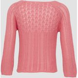 Gebreide Trui - Slim-Fit - Katoen - 3/4 Mouwen - Ajourpatroon