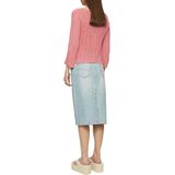 Gebreide Trui - Slim-Fit - Katoen - 3/4 Mouwen - Ajourpatroon