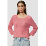 Gebreide Trui - Slim-Fit - Katoen - 3/4 Mouwen - Ajourpatroon