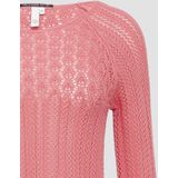 Gebreide Trui - Slim-Fit - Katoen - 3/4 Mouwen - Ajourpatroon