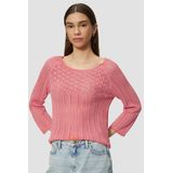 Gebreide Trui - Slim-Fit - Katoen - 3/4 Mouwen - Ajourpatroon