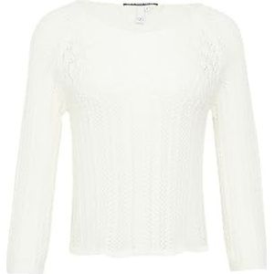 Gebreide Trui - Effen - Knitwear - Driekwart Mouw - Slanke Pasvorm