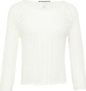 Gebreide Trui - Effen - Knitwear - Driekwart Mouw - Slanke Pasvorm