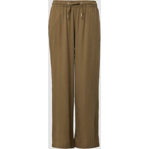 QS - Broek - Olijfgroen - Linnen - Wide Leg, High Waist