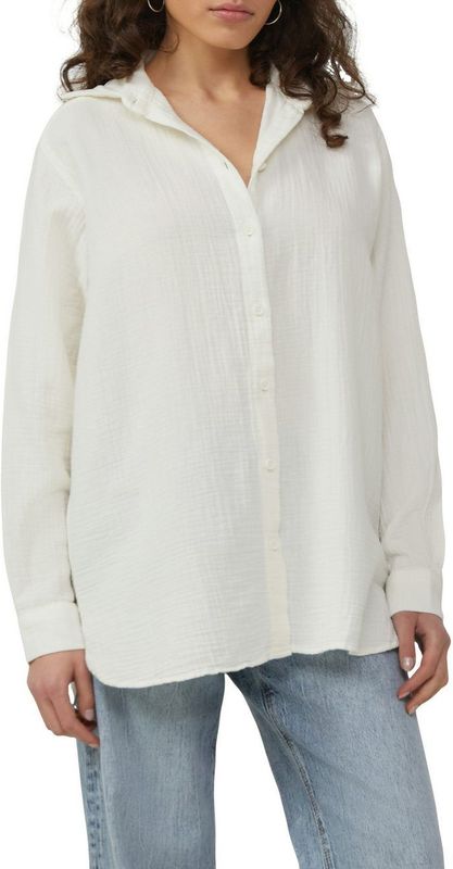 Blouse - Effen - Mousseline - Lange Mouwen - Oversized