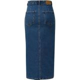Spijkerrok - Blauw - Regular Fit - Riemlussen - Steekzakken