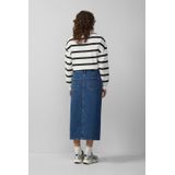 Spijkerrok - Blauw - Regular Fit - Riemlussen - Steekzakken