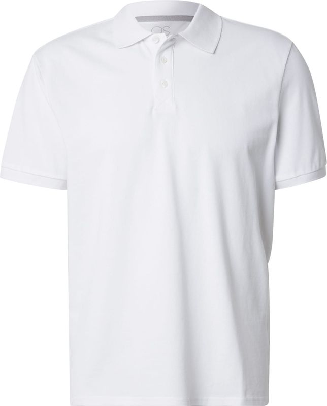 QS - Shirt - Wit - Katoen - Polokraag - Knoopsluiting