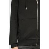 Q/S designed by - Hoodie - Zwart - Met Capuchon - Steekzakken - Metalen Ritssluiting