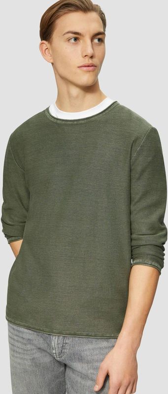 Q/S by s.Oliver - Trui - Olijfgroen - Fijn Gebreid