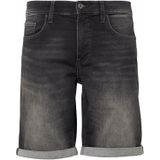 QS - John - Korte Broek - Grijs - Denim, 5-Pocket-Style, Ritssluiting, Regular Pasvorm, Heavy Washed