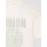 QS Shirt  crème / pastelgroen