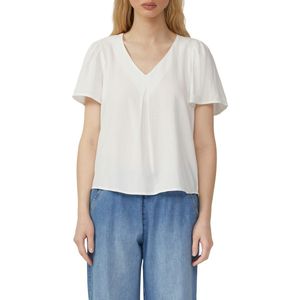 Q/S designed by - Blouse - Ecru - Viscose - Halve Armlengte