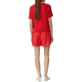 Gebreide Trui - Korte Mouwen - Ronde Hals - Normale Pasvorm - Geribde Boorden